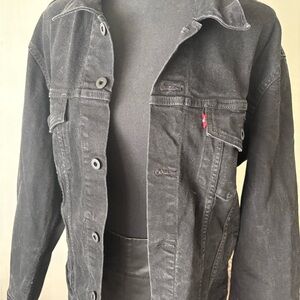 Levi's Black Denim Jacket black color .
